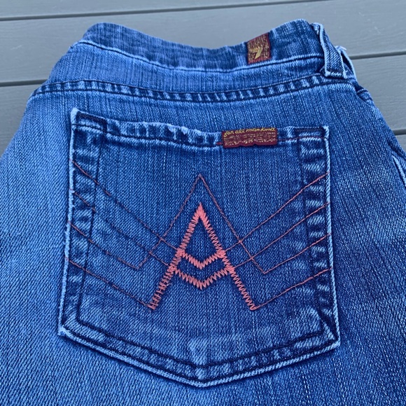 seven for all mankin capri jeans cut 705474 style U17102S-202S - Picture 8 of 14